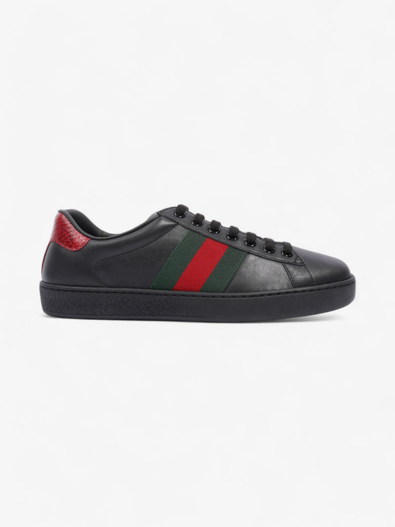  Gucci Ace Sneakers Black / Red / Green Leather EU 39.5 UK 5.5