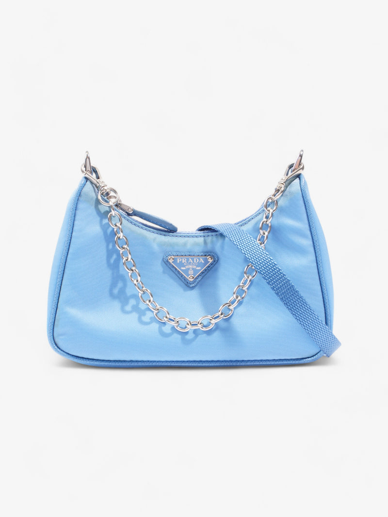  Prada Re-Edition 2000 Baby Blue Nylon Mini