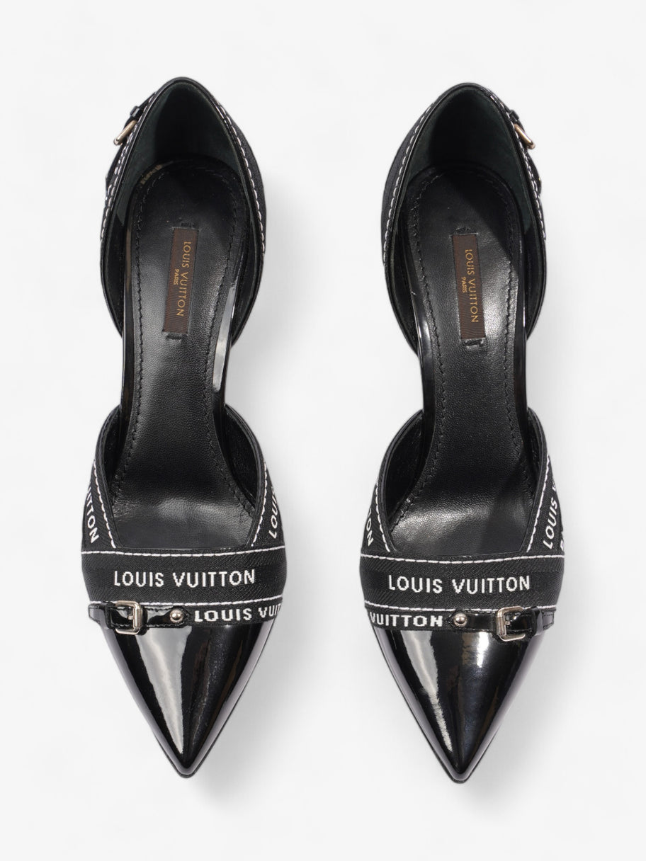 Louis Vuitton Ribbon Pumps 70 Black / White Patent Leather EU 38.5 UK 5.5 Image 8