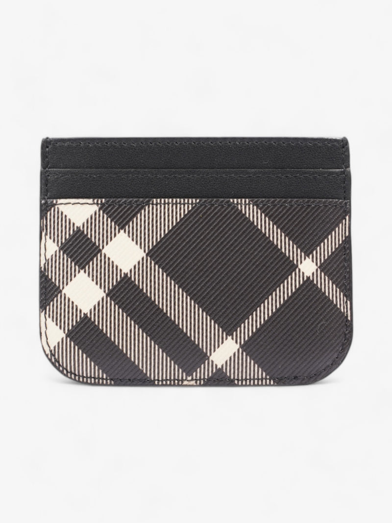  Burberry Check Card Case Black Canvas