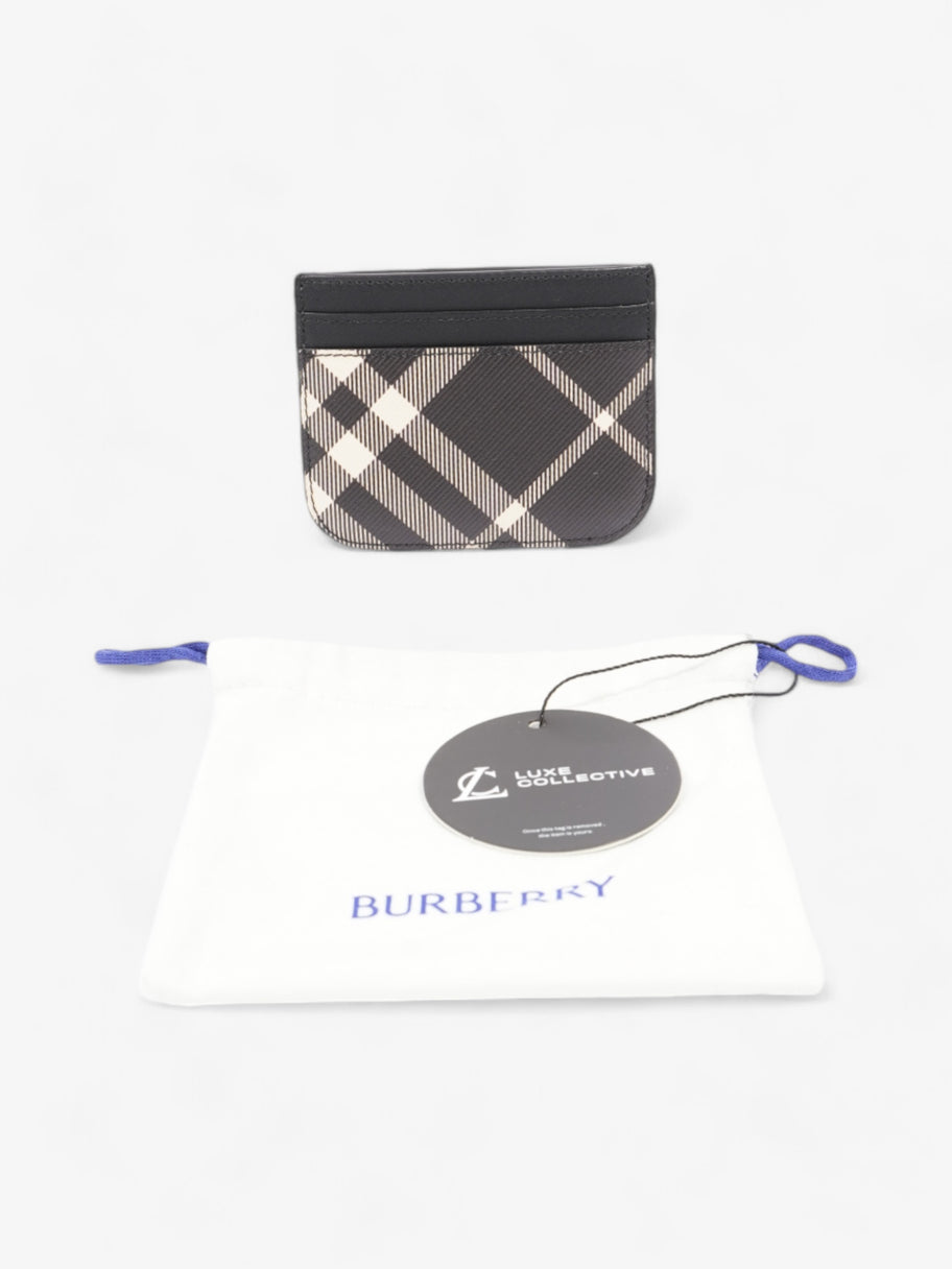 Burberry Check Card Case Black Canvas Image 6