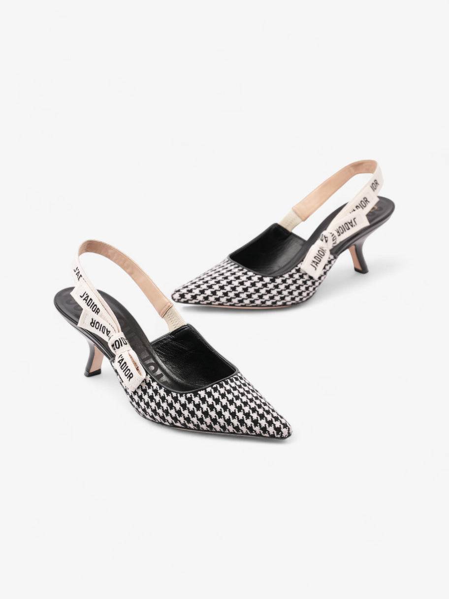 Christian Dior J'ADIOR Slingback Pumps 65 Black / White Tweed EU 40 UK 7 Image 9