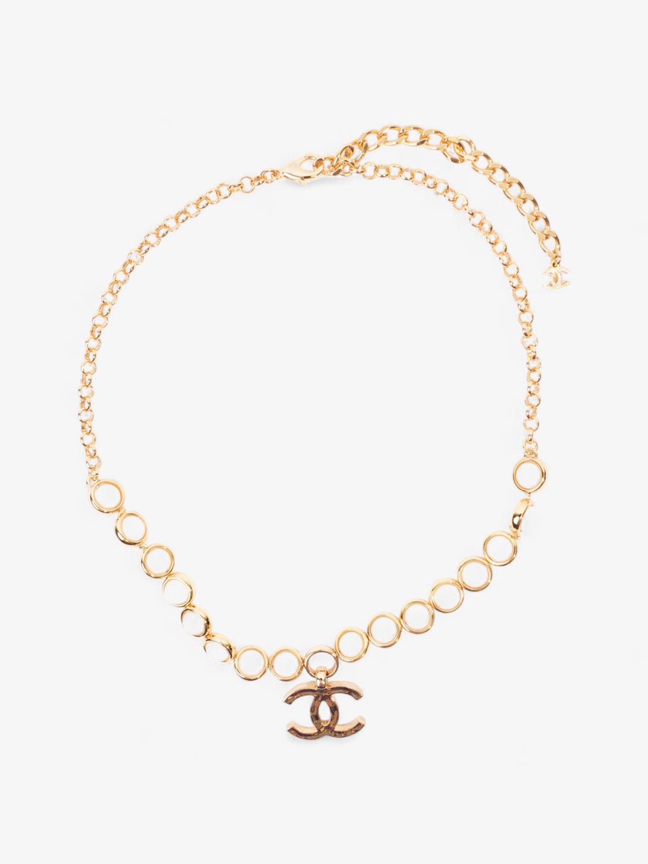 Chanel CC Pearl Necklace Gold Base Metal Image 1