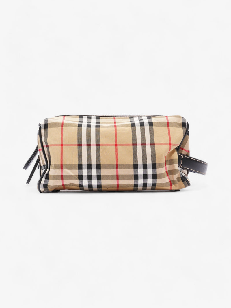  Burberry Bonded Washbag Vintage Check / Blue Canvas