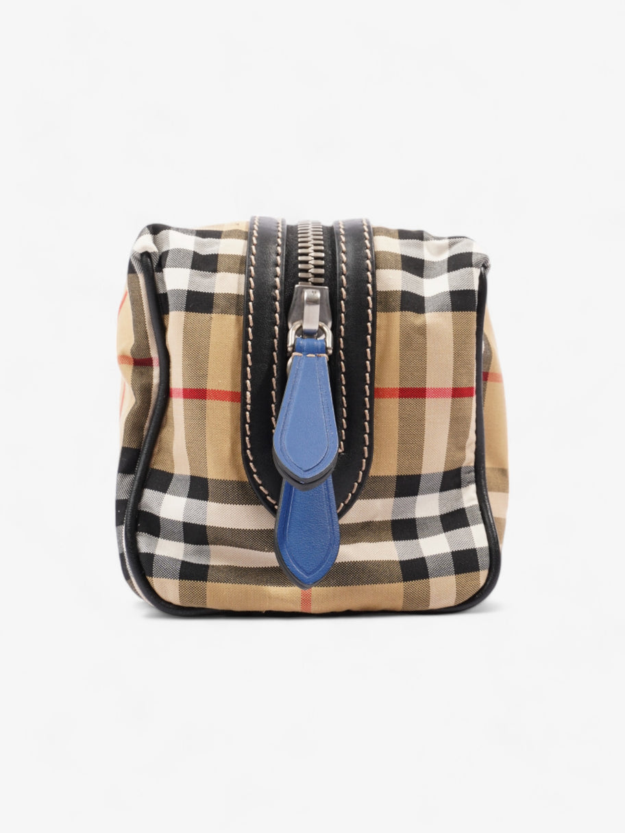 Burberry Bonded Washbag Vintage Check / Blue Canvas Image 4