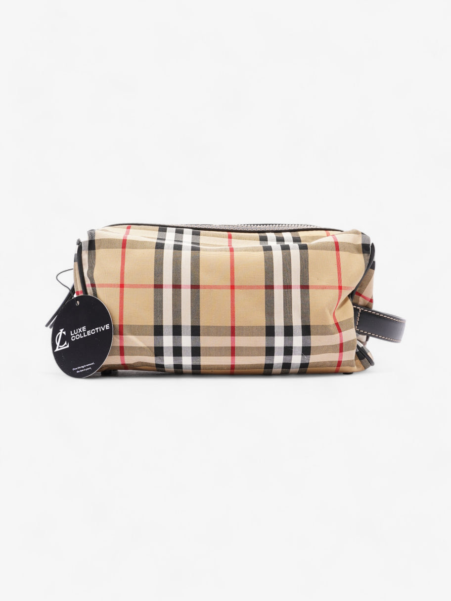 Burberry Bonded Washbag Vintage Check / Blue Canvas Image 7