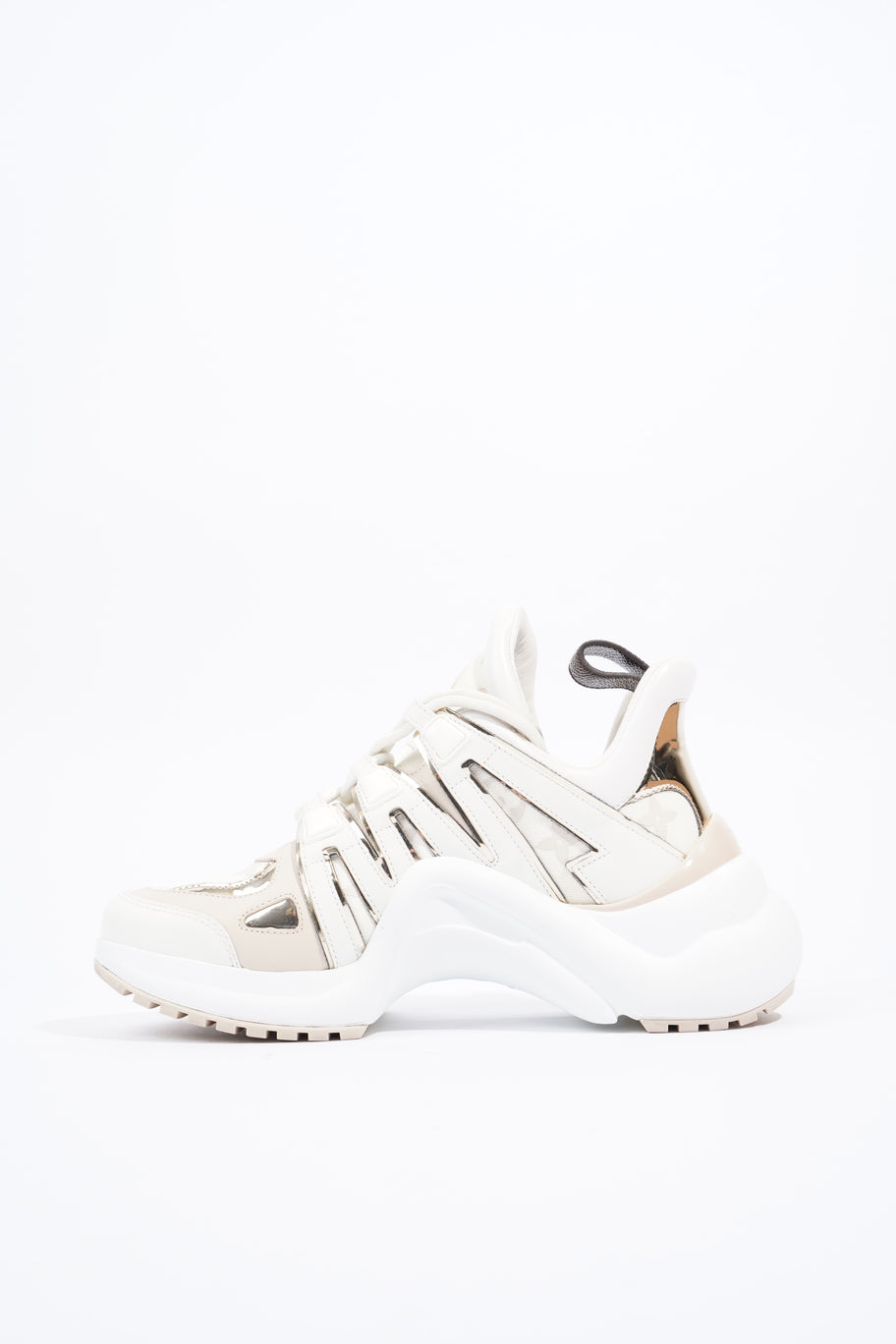 Louis Vuitton Archlight Sneakers White / Gold / Beige Leather EU 37 UK 4 Image 3