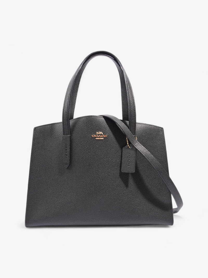  Coach Charlie Carryall Black Grained Leather 28