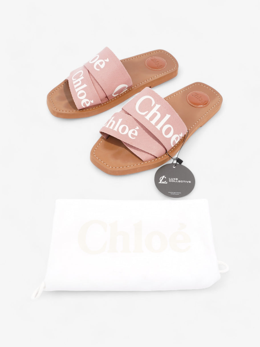 Chloe Woody Sandals Pink Canvas EU 38 UK 5 Image 10