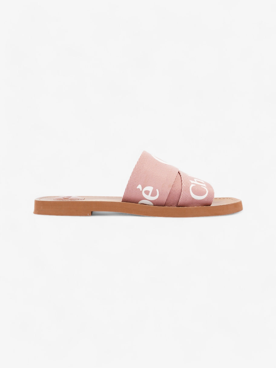 Chloe Woody Sandals Pink Canvas EU 38 UK 5 Image 4