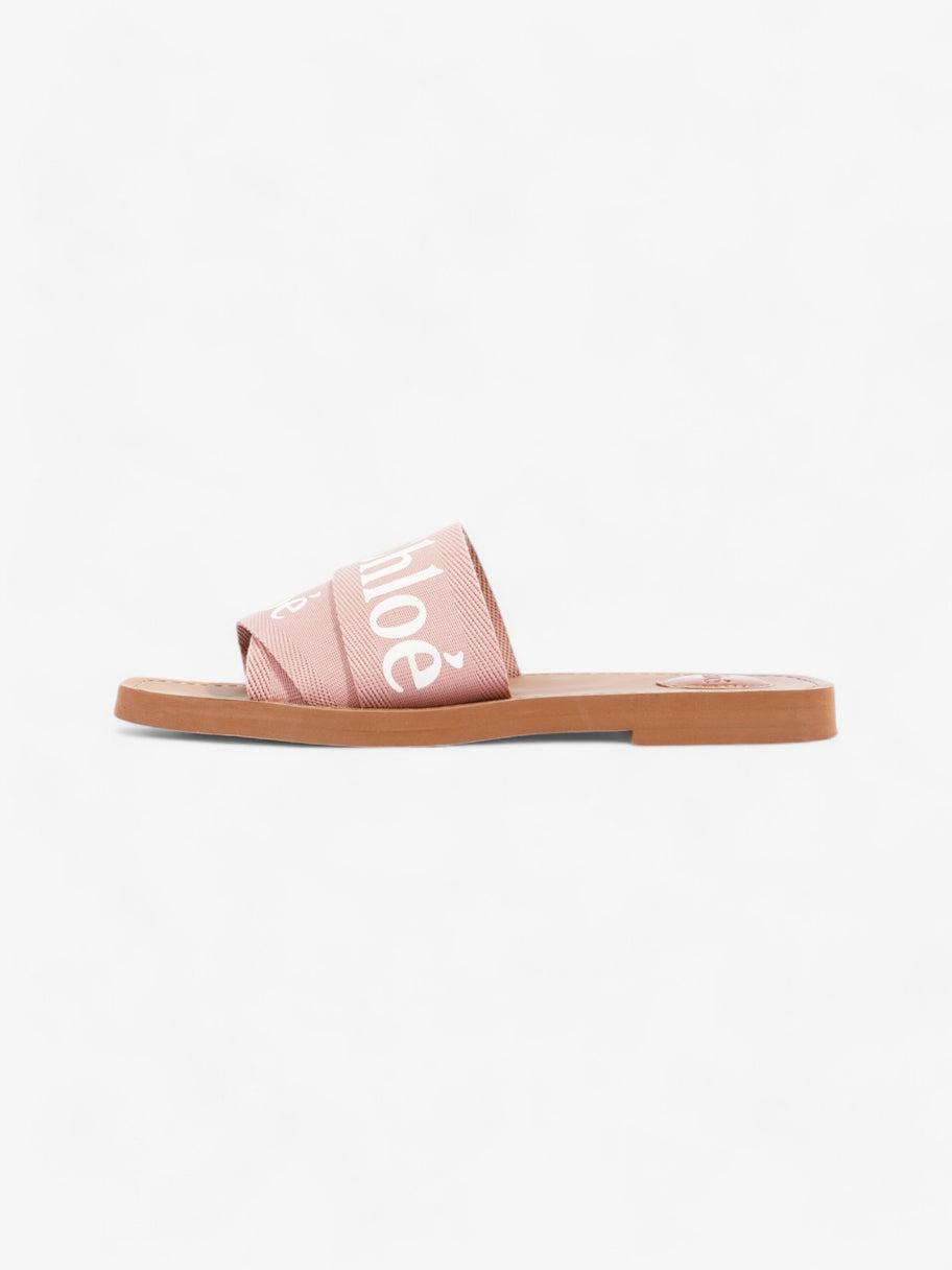 Chloe Woody Sandals Pink Canvas EU 38 UK 5 Image 5