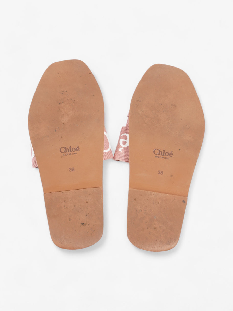 Chloe Woody Sandals Pink Canvas EU 38 UK 5 Image 7