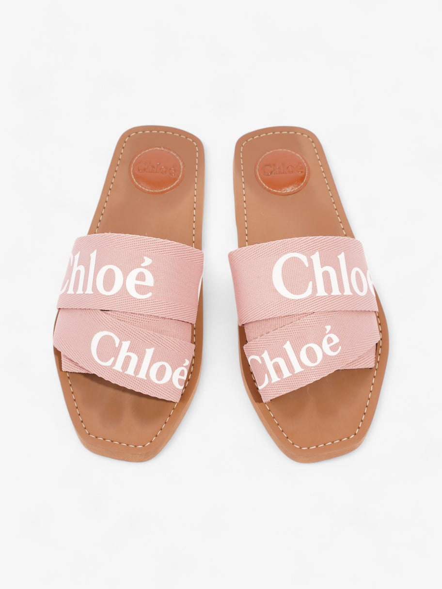 Chloe Woody Sandals Pink Canvas EU 38 UK 5 Image 8