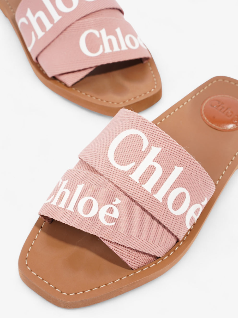 Chloe Woody Sandals Pink Canvas EU 38 UK 5 Image 9