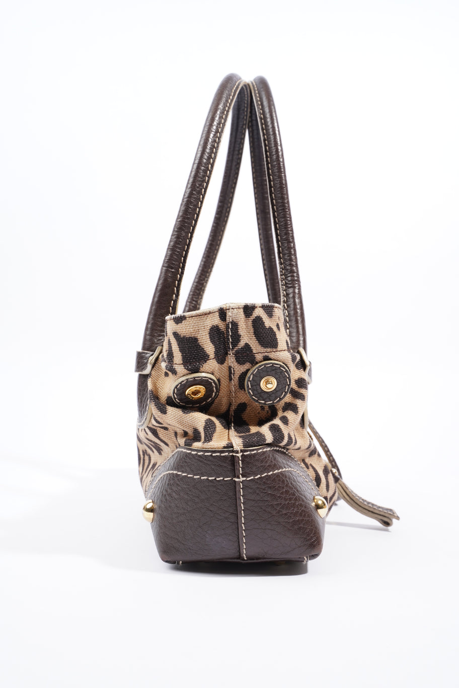 DG Keychain Leopard Print  Brown  Canvas Image 3