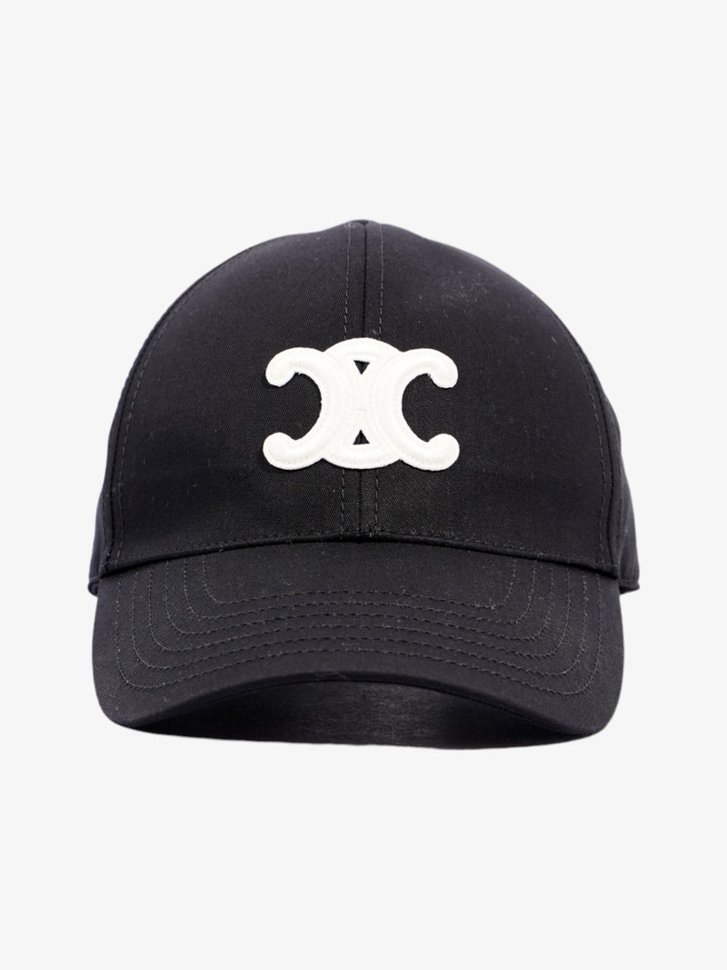  Celine Triomphe Baseball Cap Black Cotton Large