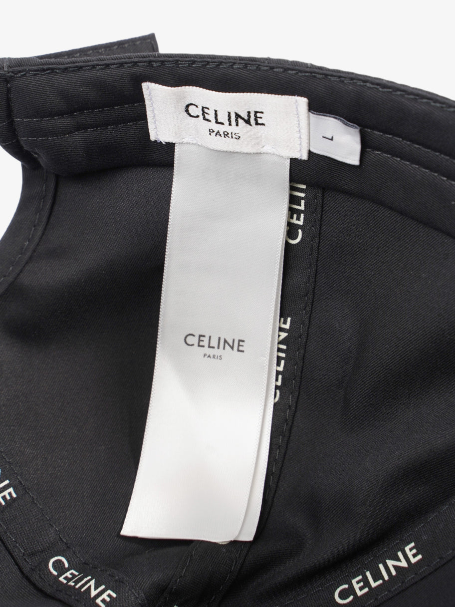 Celine Triomphe Baseball Cap Black Cotton Large Image 6