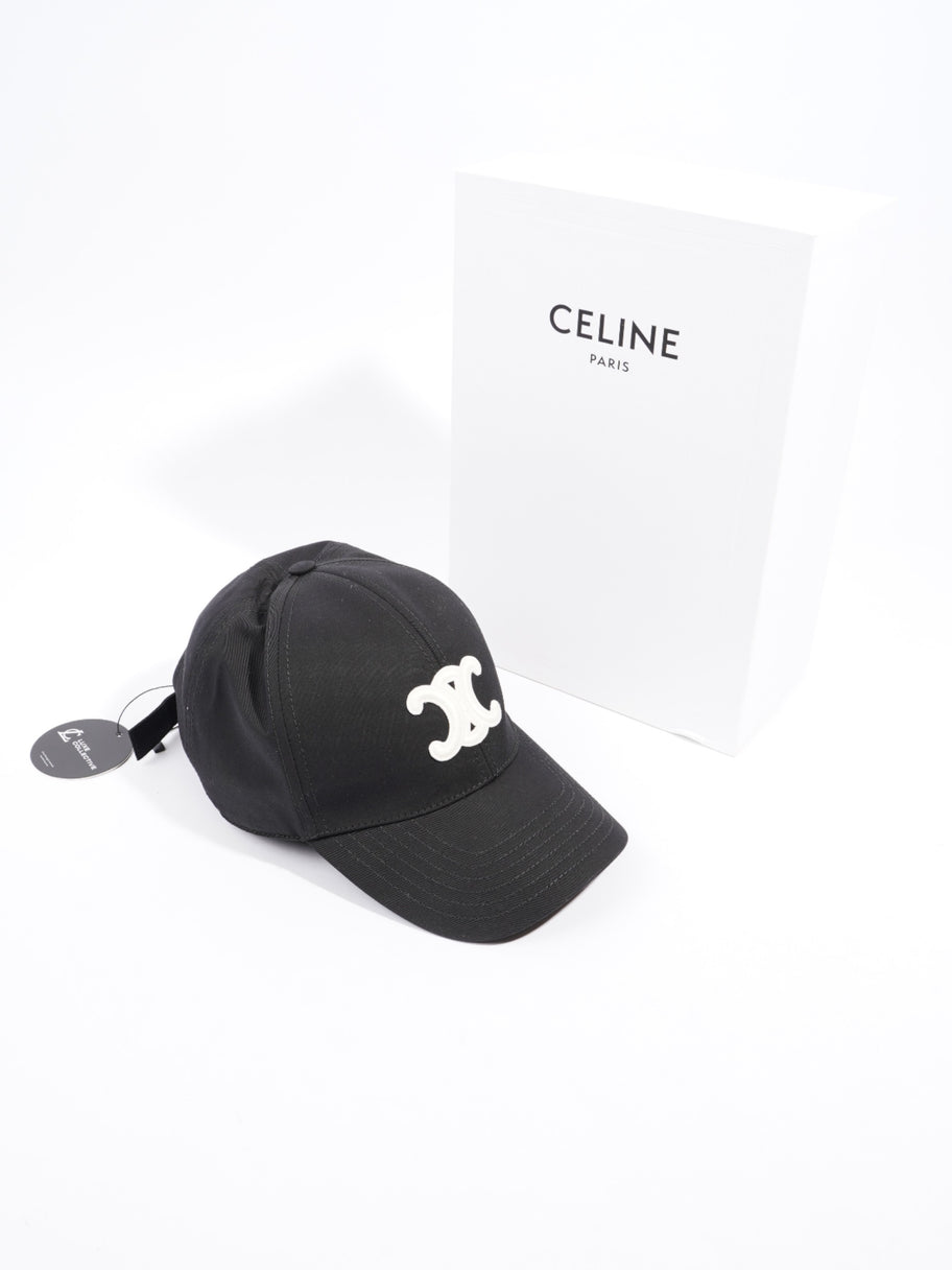 Celine Triomphe Baseball Cap Black Cotton Large Image 8