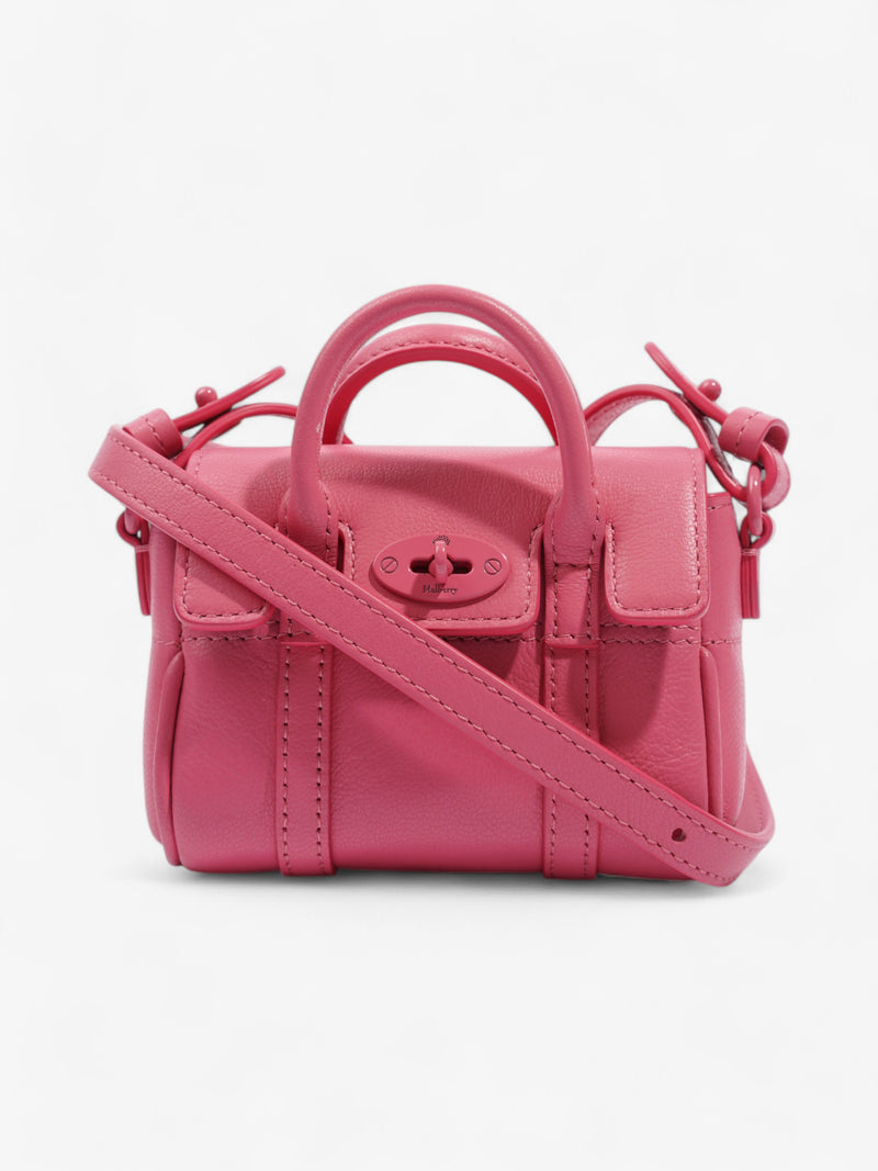  Mulberry Bayswater Geranium Pink Grained Leather Micro