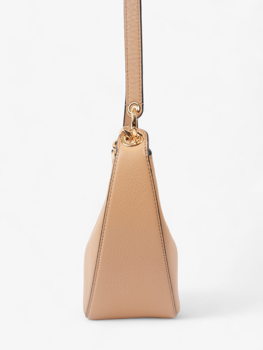 Valentino VLogo Moon Hobo Beige Leather Small Image 3