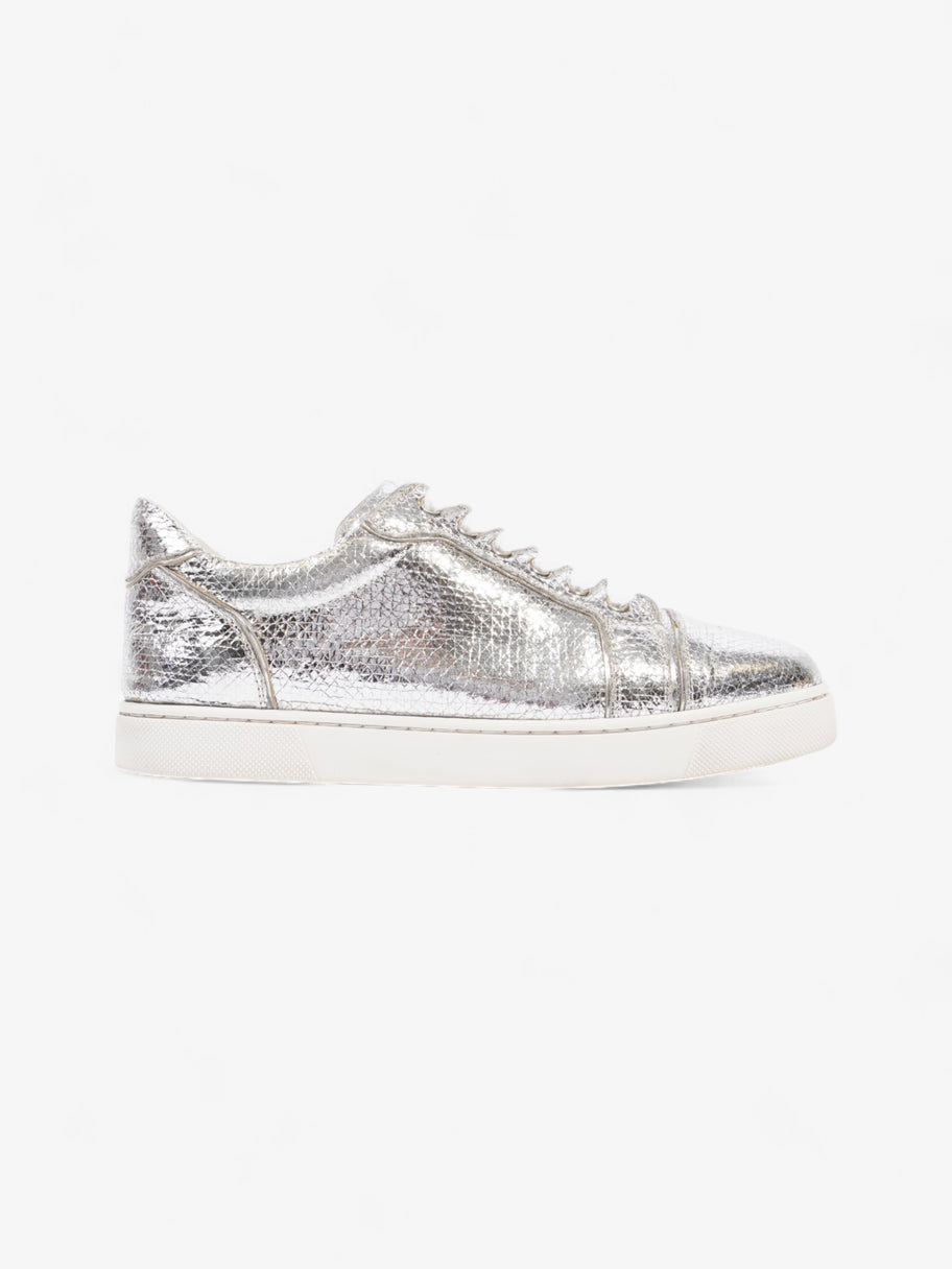 Christian Louboutin Vieira Flat Sneakers Silver Specchio Leather  EU 36.5 UK 3.5 Image 1