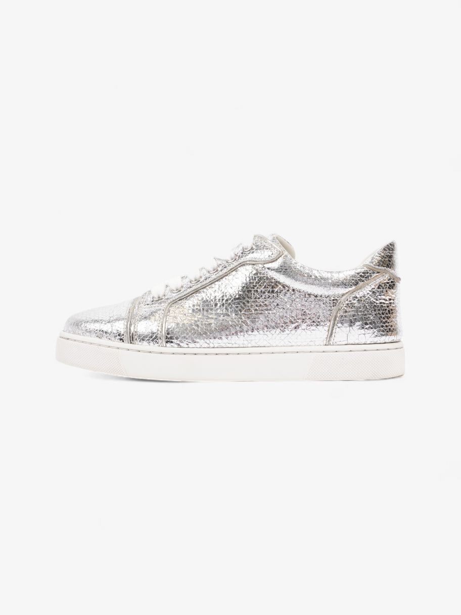 Christian Louboutin Vieira Flat Sneakers Silver Specchio Leather  EU 36.5 UK 3.5 Image 5