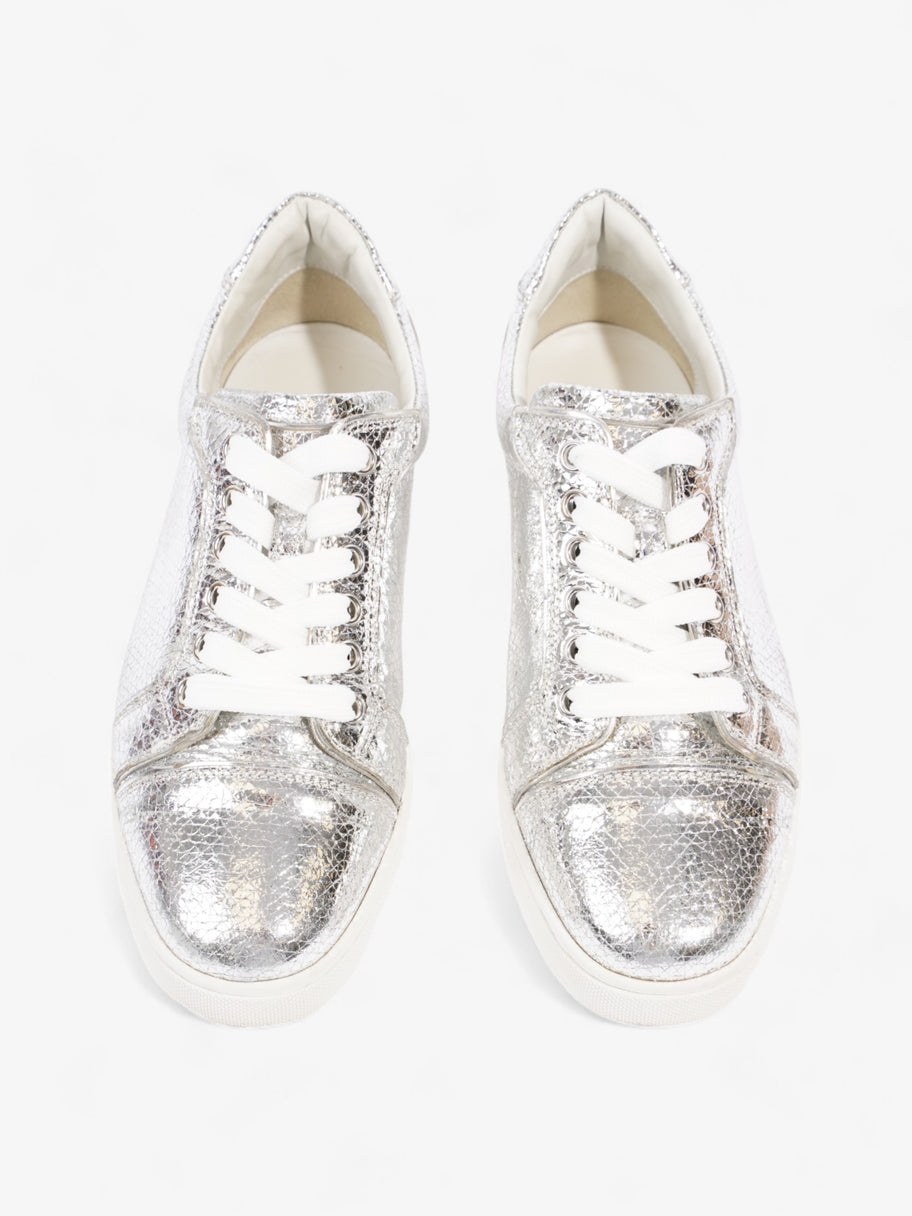 Christian Louboutin Vieira Flat Sneakers Silver Specchio Leather  EU 36.5 UK 3.5 Image 8