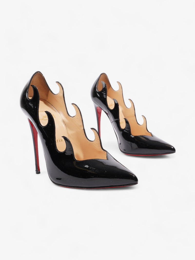  Christian Louboutin Olavague  120 Black Patent Leather EU 38 UK 5