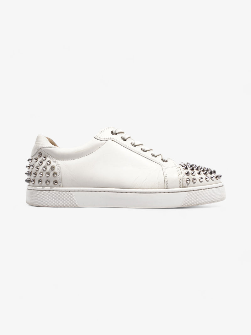  Christian Louboutin Louis Junior Spikes Sneakers White Leather EU 42 UK 8