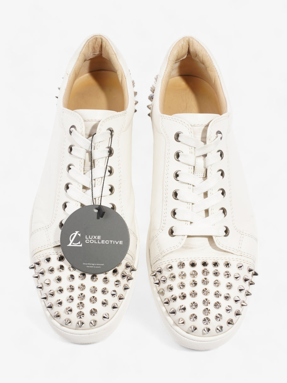 Christian Louboutin Louis Junior Spikes Sneakers White Leather EU 42 UK 8 Image 10