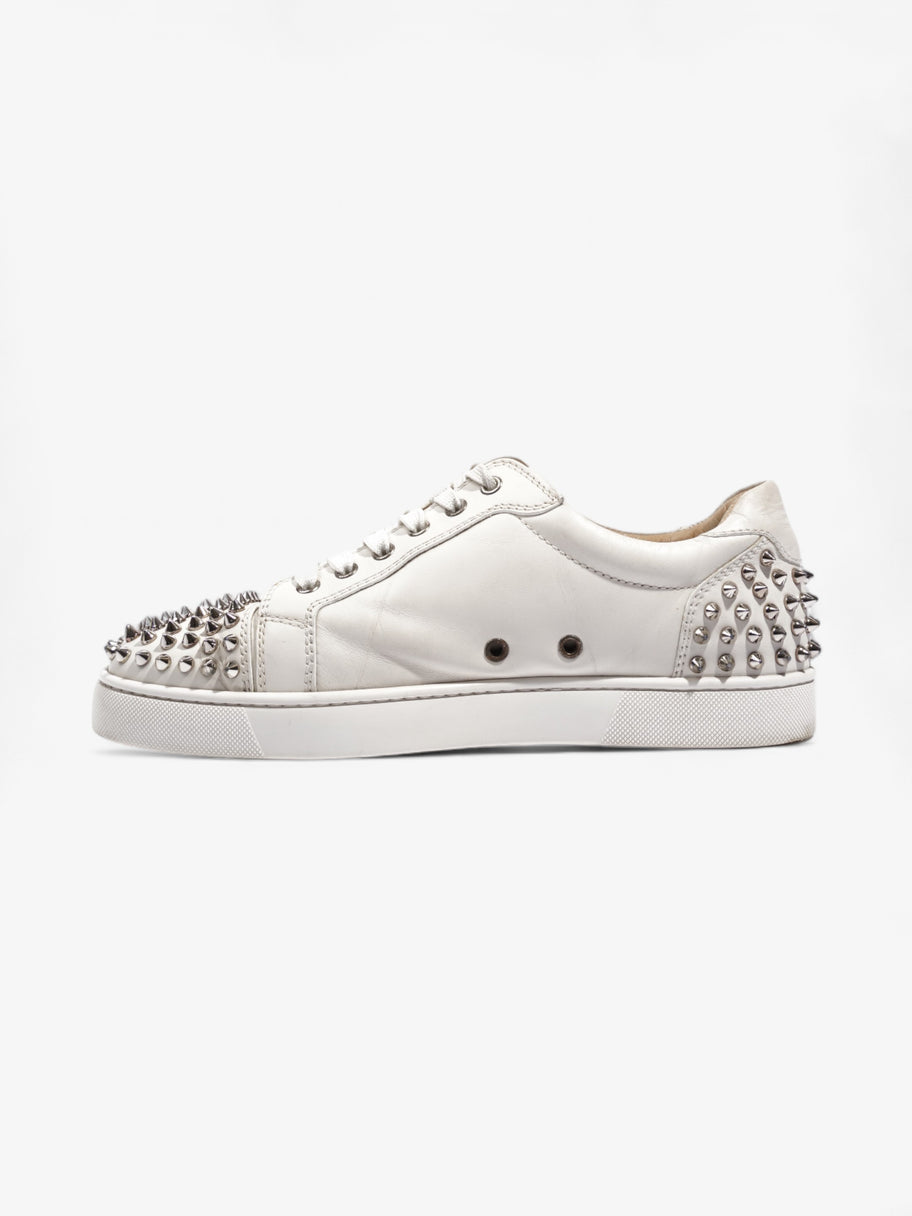 Christian Louboutin Louis Junior Spikes Sneakers White Leather EU 42 UK 8 Image 3