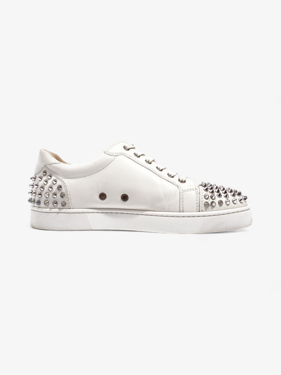 Christian Louboutin Louis Junior Spikes Sneakers White Leather EU 42 UK 8 Image 4