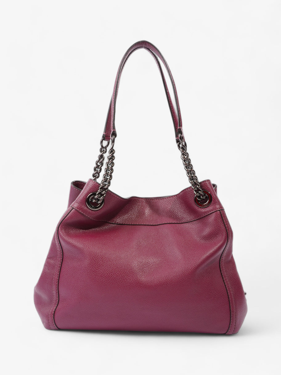 Coach Edie Turnlock Burgundy Leather Image 4