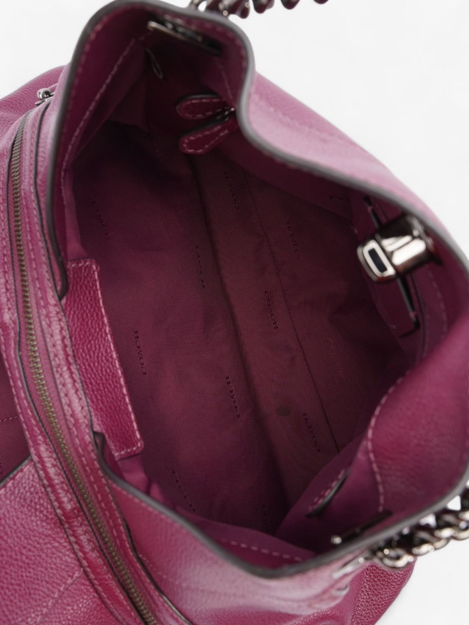 Coach Edie Turnlock Burgundy Leather Image 8