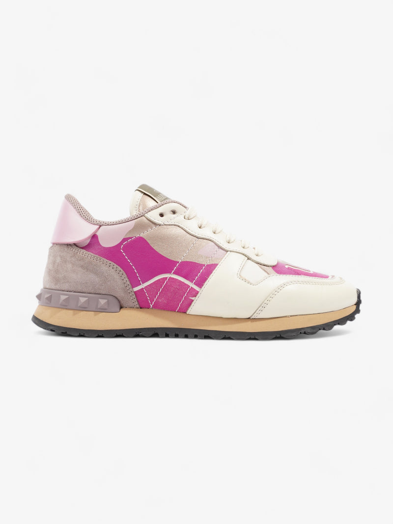  Valentino Rockrunner Sneakers Cream / Lilac / Pink Leather EU 37 UK 4