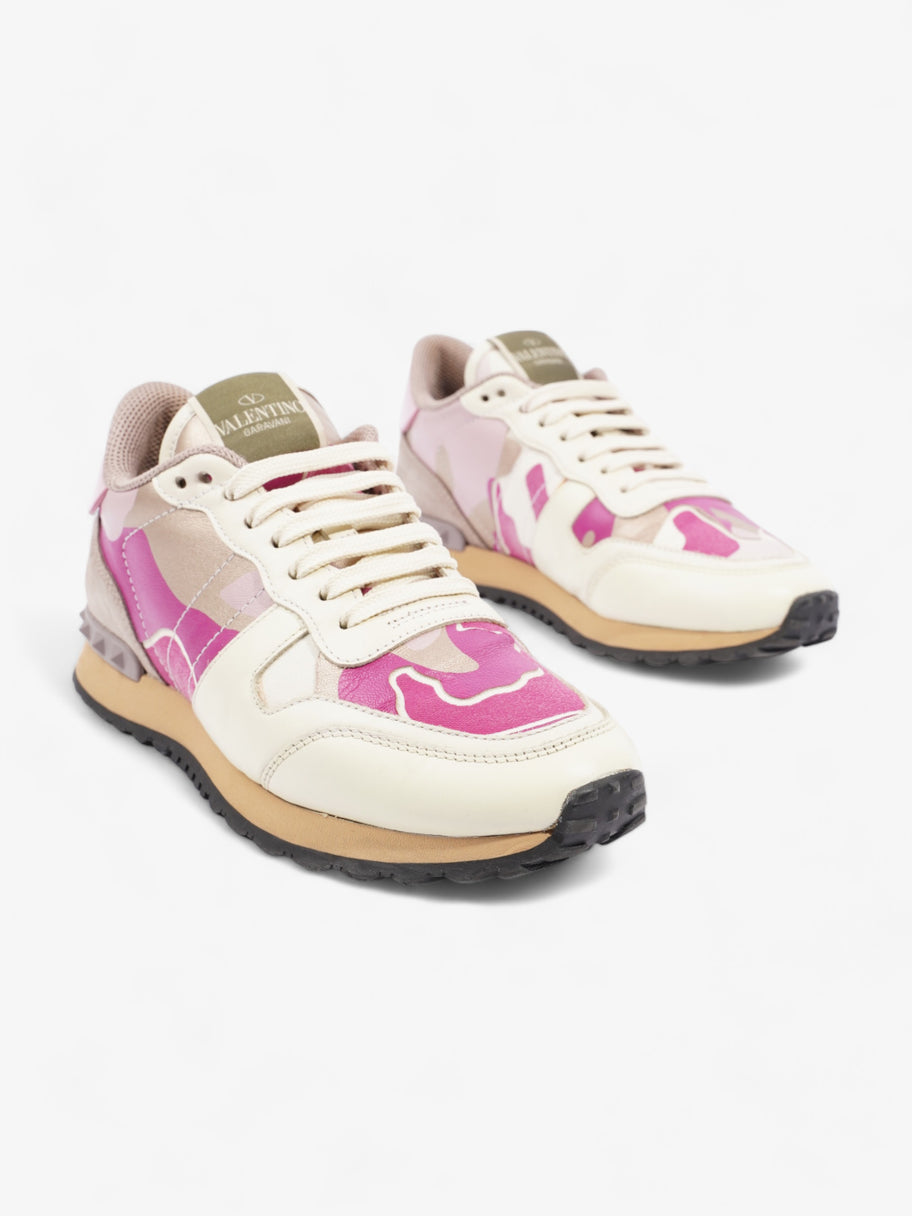 Valentino Rockrunner Sneakers Cream / Lilac / Pink Leather EU 37 UK 4 Image 2