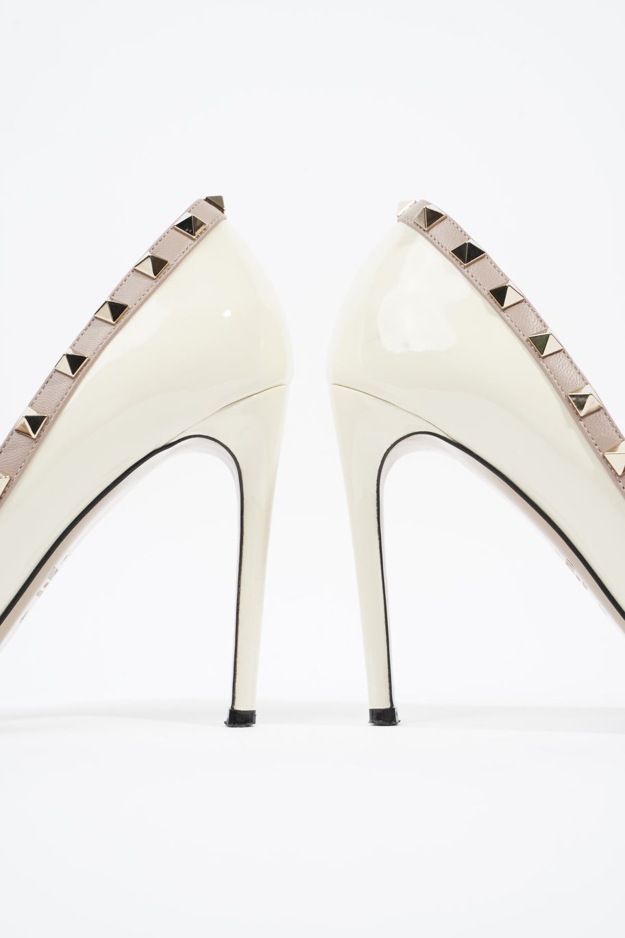 Rockstud Heels 100 White / Nude Patent Leather EU 40 UK 7 Image 11