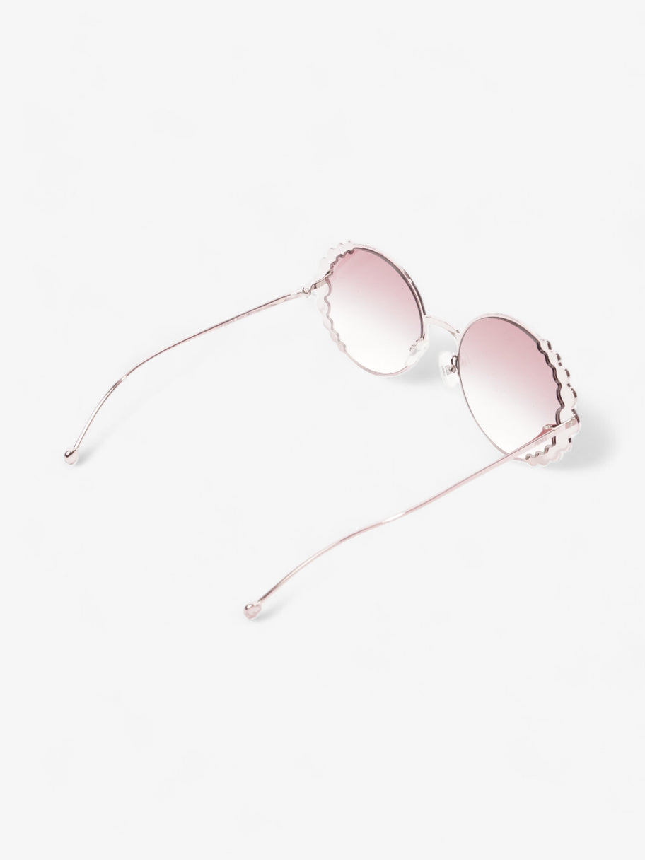 Fendi Round Crystal Sunglasses Gradient Pink Acetate 135mm Image 7