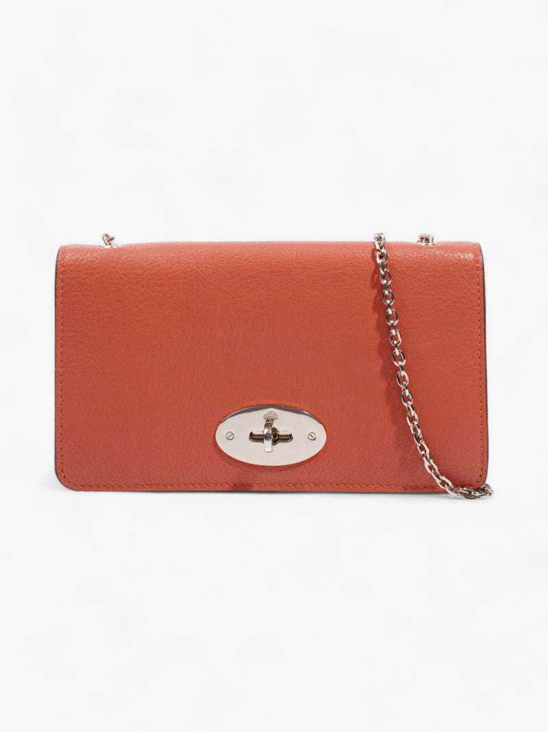  Mulberry Bayswater Clutch Wallet Burnt Orange Grained Leather