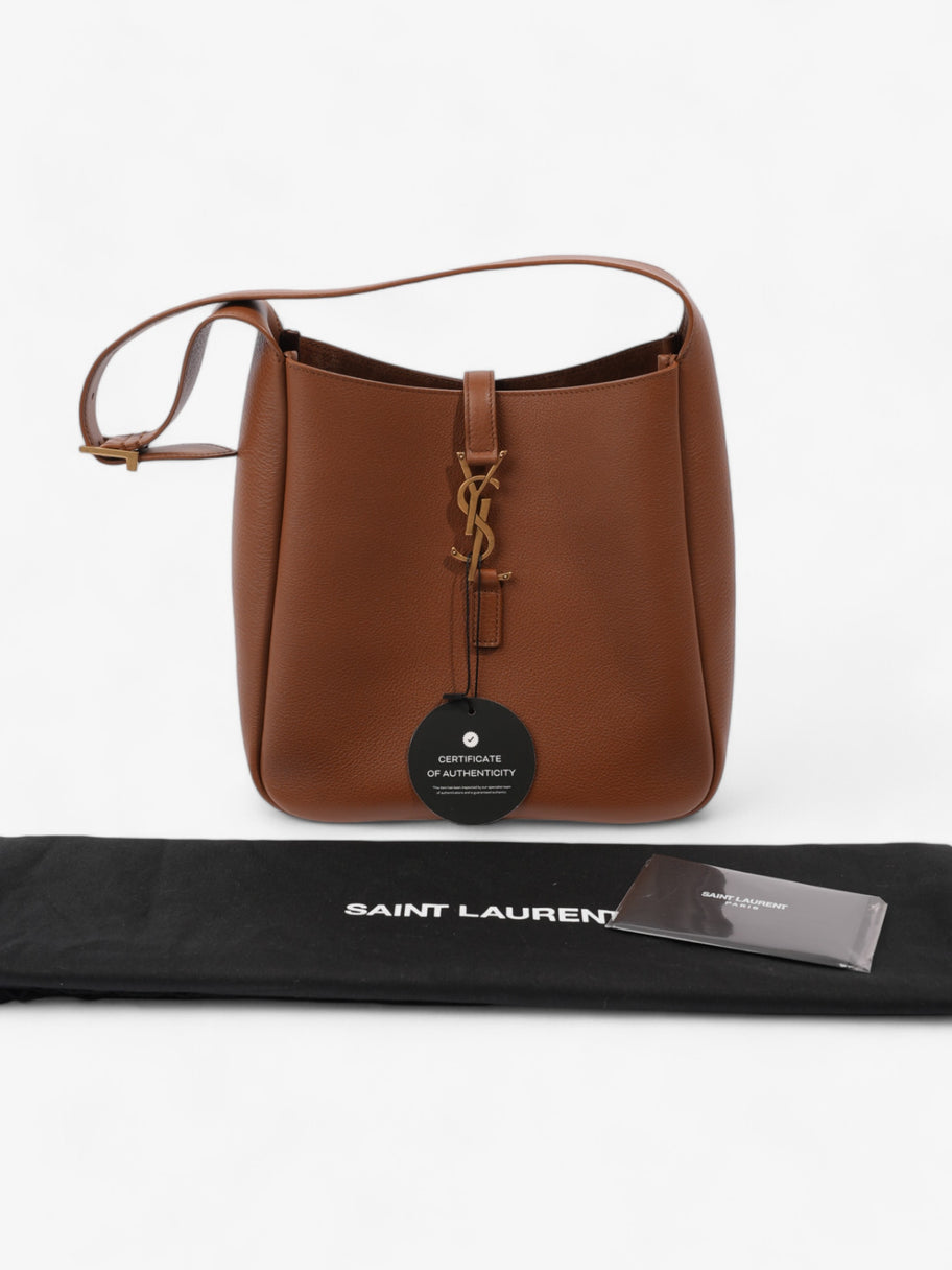 Saint Laurent Le 5 a 7 Hobo Brown Leather Small Image 9