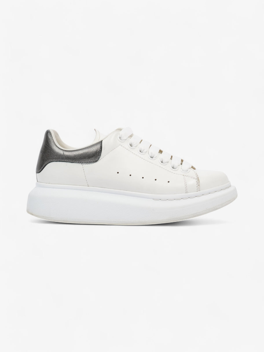 Alexander McQueen Oversized Sneakers White / Metallic Silver Leather EU 37 UK 4 Image 1