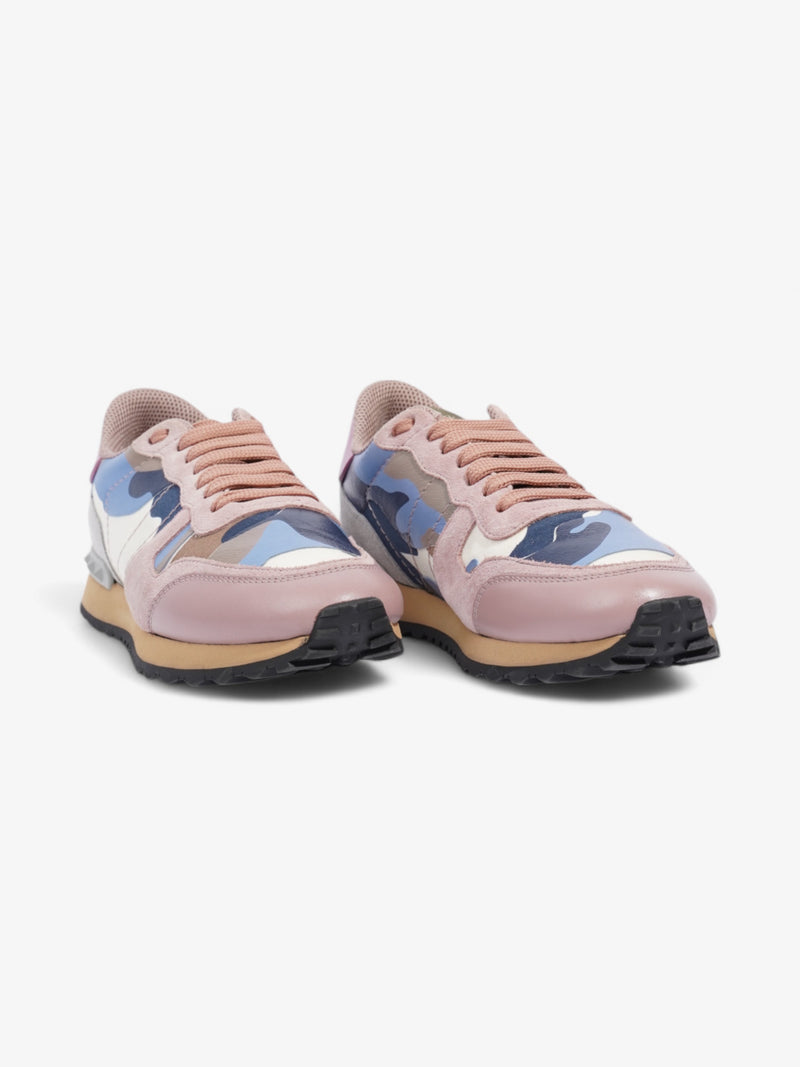  Valentino Rockstud Runners Grey / Dusty Pink  / Blue Suede EU 38 UK 5