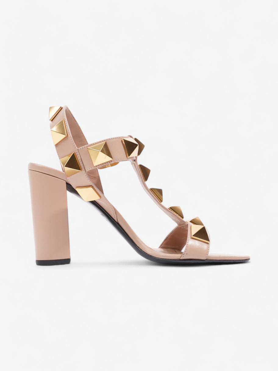 Valentino Roman Stud Sandals 90mm Dusty Pink / Gold Calfskin Leather EU 37.5 UK 4.5 Image 4