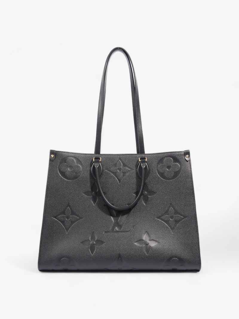  Louis Vuitton OnTheGo Black Monogram Empreinte Leather GM