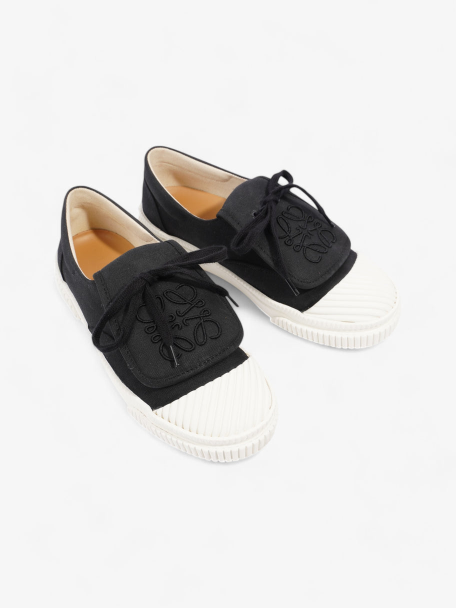 Loewe Anagram Flap Sneaker Black / White Canvas EU 38 UK 5 Image 2