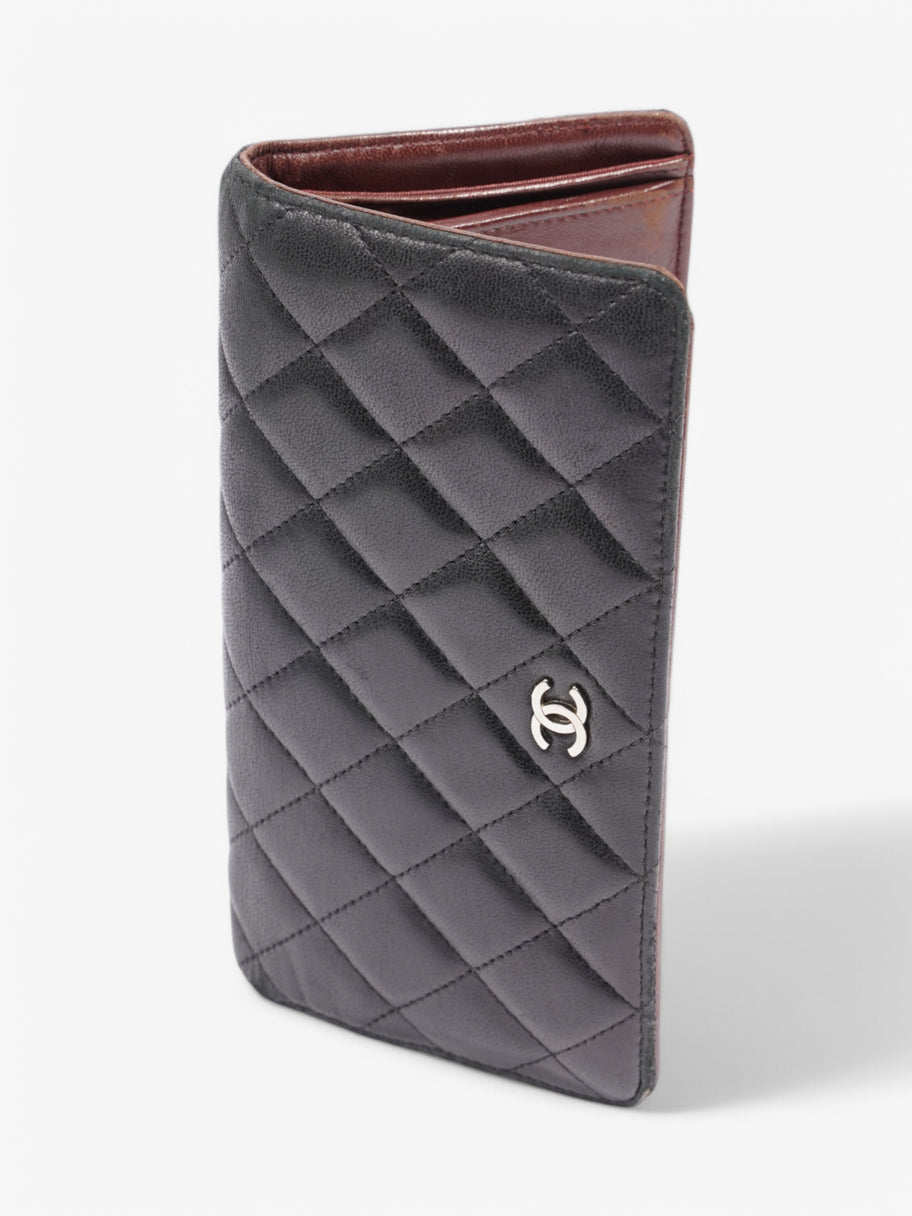 Chanel Classic Wallet Black Lambskin Leather Image 5