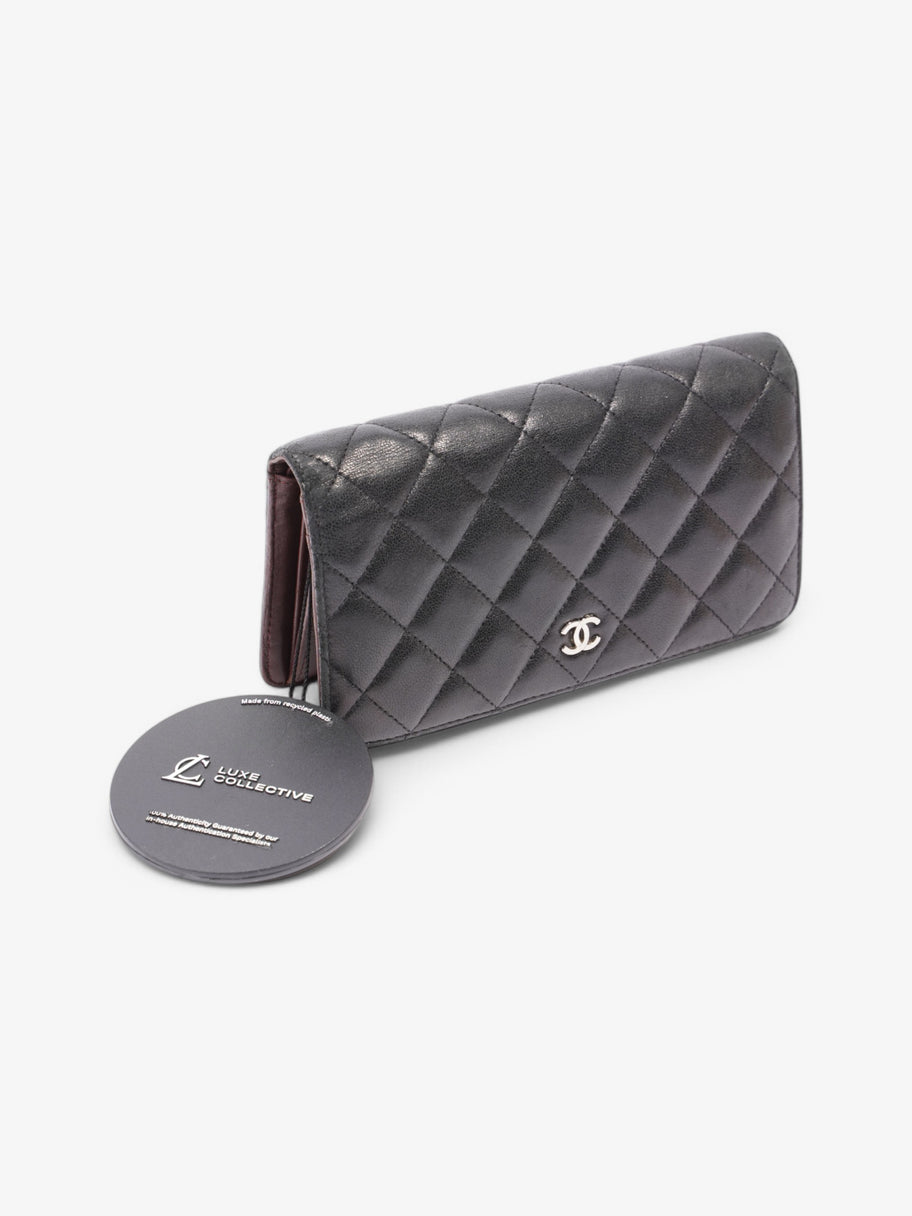 Chanel Classic Wallet Black Lambskin Leather Image 7