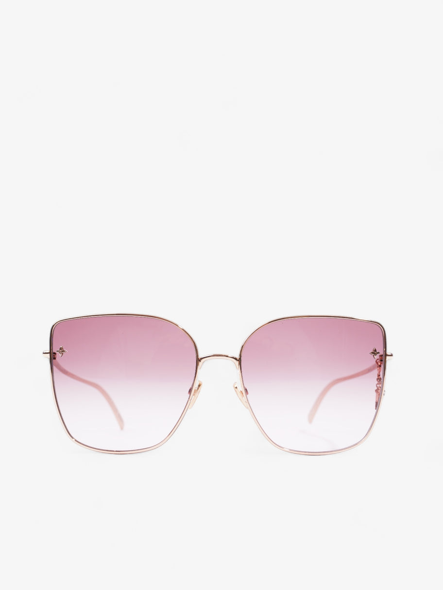 LV Charm Cat Eye Sunglasses Pink Gold Acetate 140mm Image 1