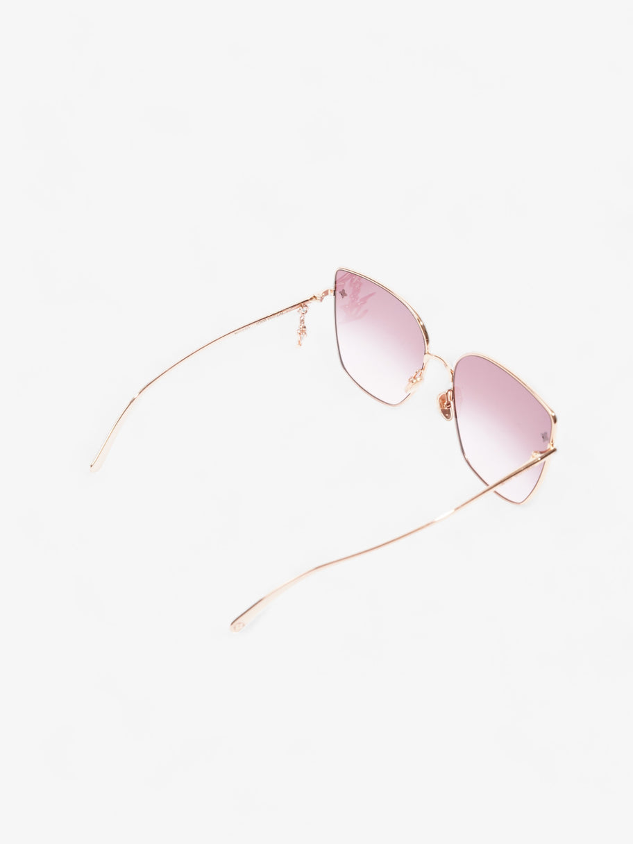 LV Charm Cat Eye Sunglasses Pink Gold Acetate 140mm Image 7