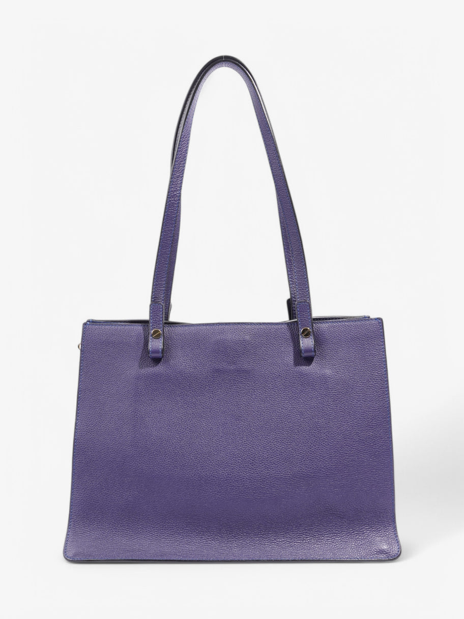 Chloe Faye Tote Blue Leather Image 4